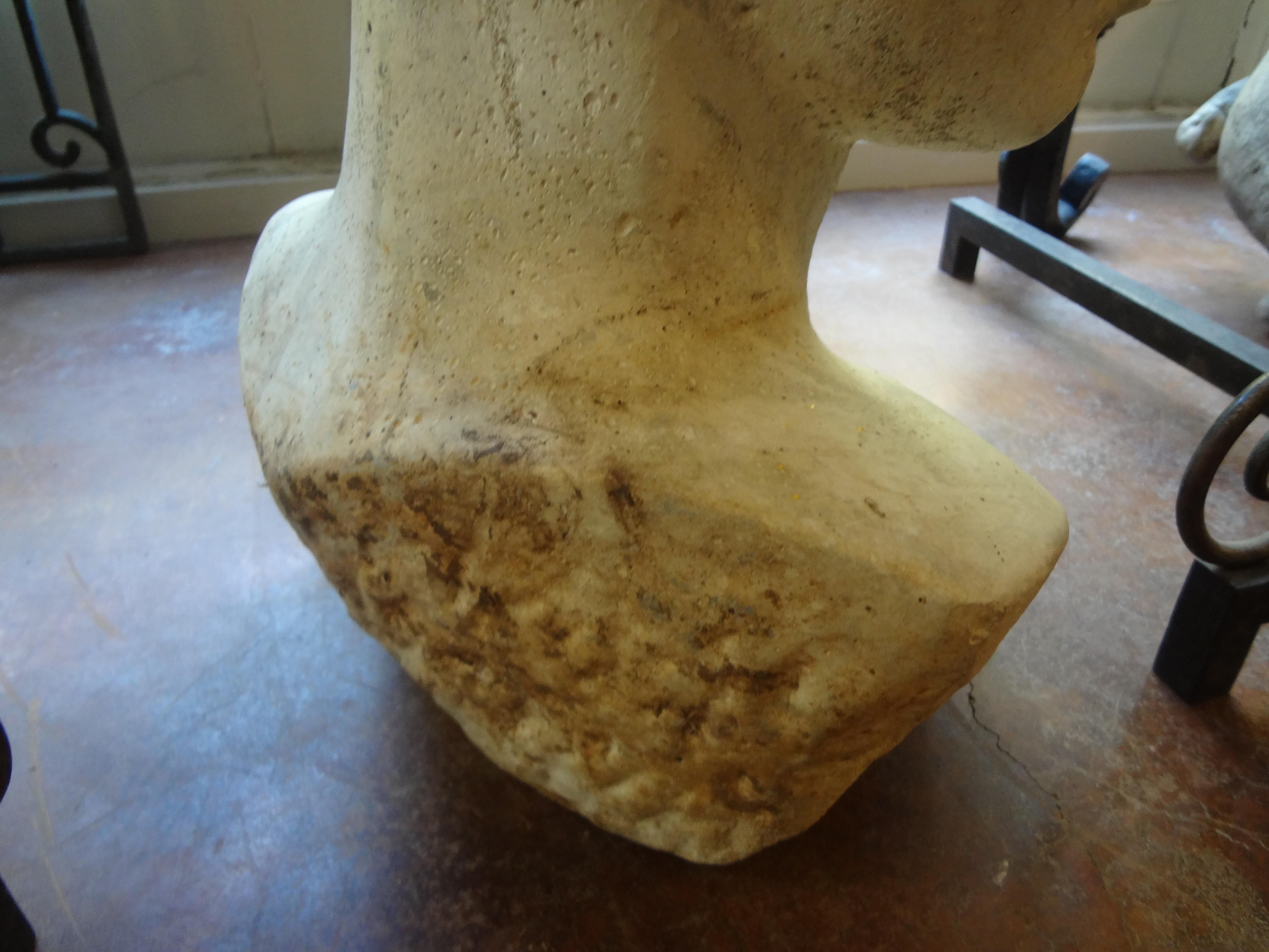 Italian Stone Bust of a Classical Roman 4