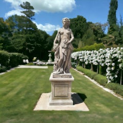 Italienische Stein-Gartenskulptur eines römischen mythologischen Themas Minerva aus Stein