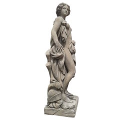 Italienische Stein-Gartenskulptur eines römischen mythologischen Themas Minerva aus Stein