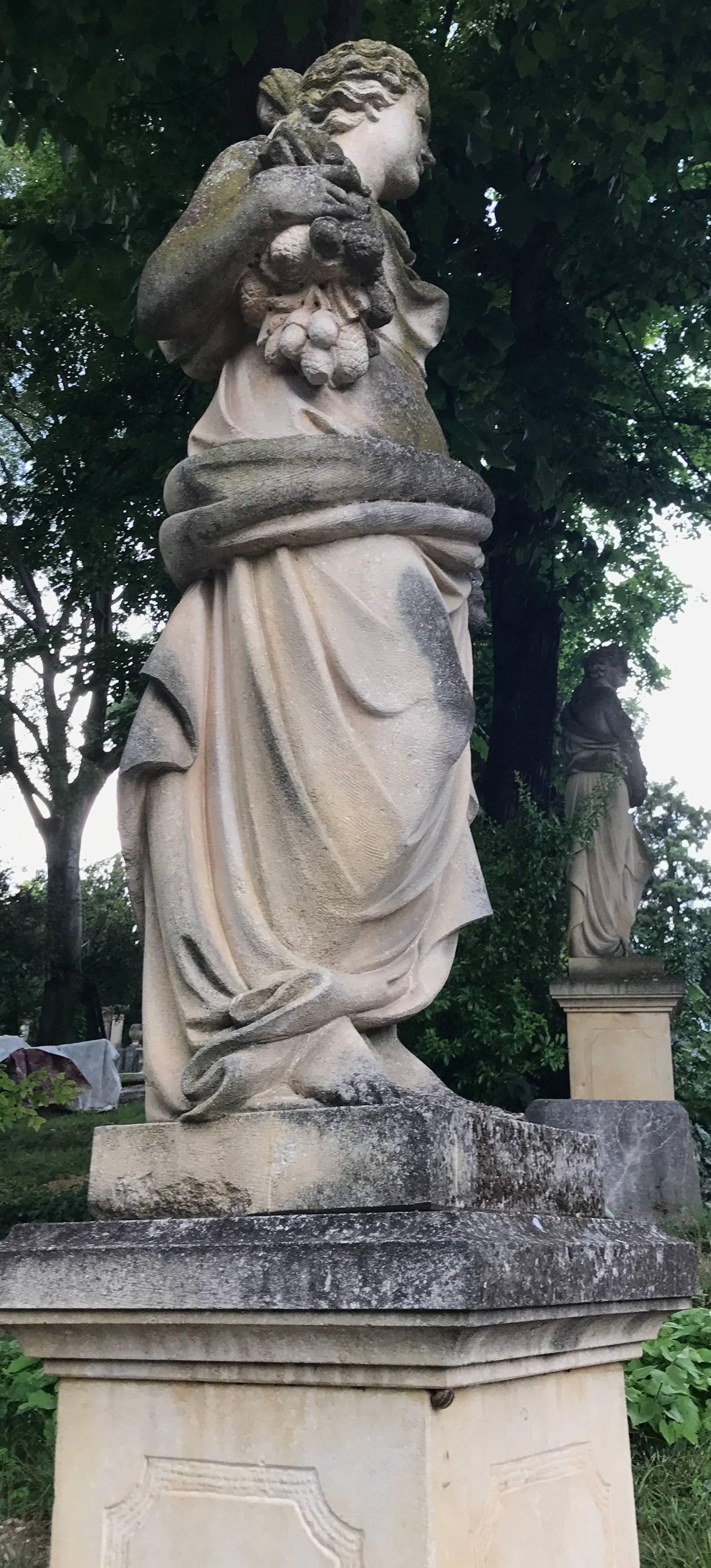 Monumental Italian Stone Garden Statues Representing the Four Seasons 5