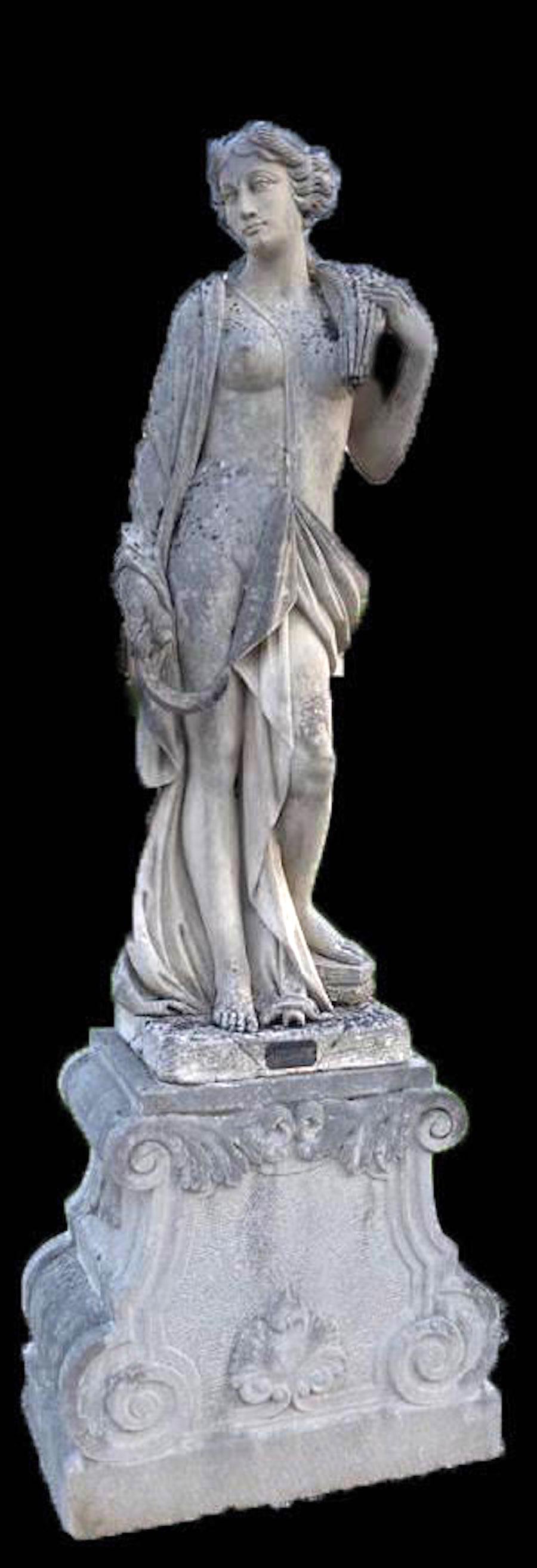 Stoneware Italian Stone Garden Statues Representing the Four Seasons