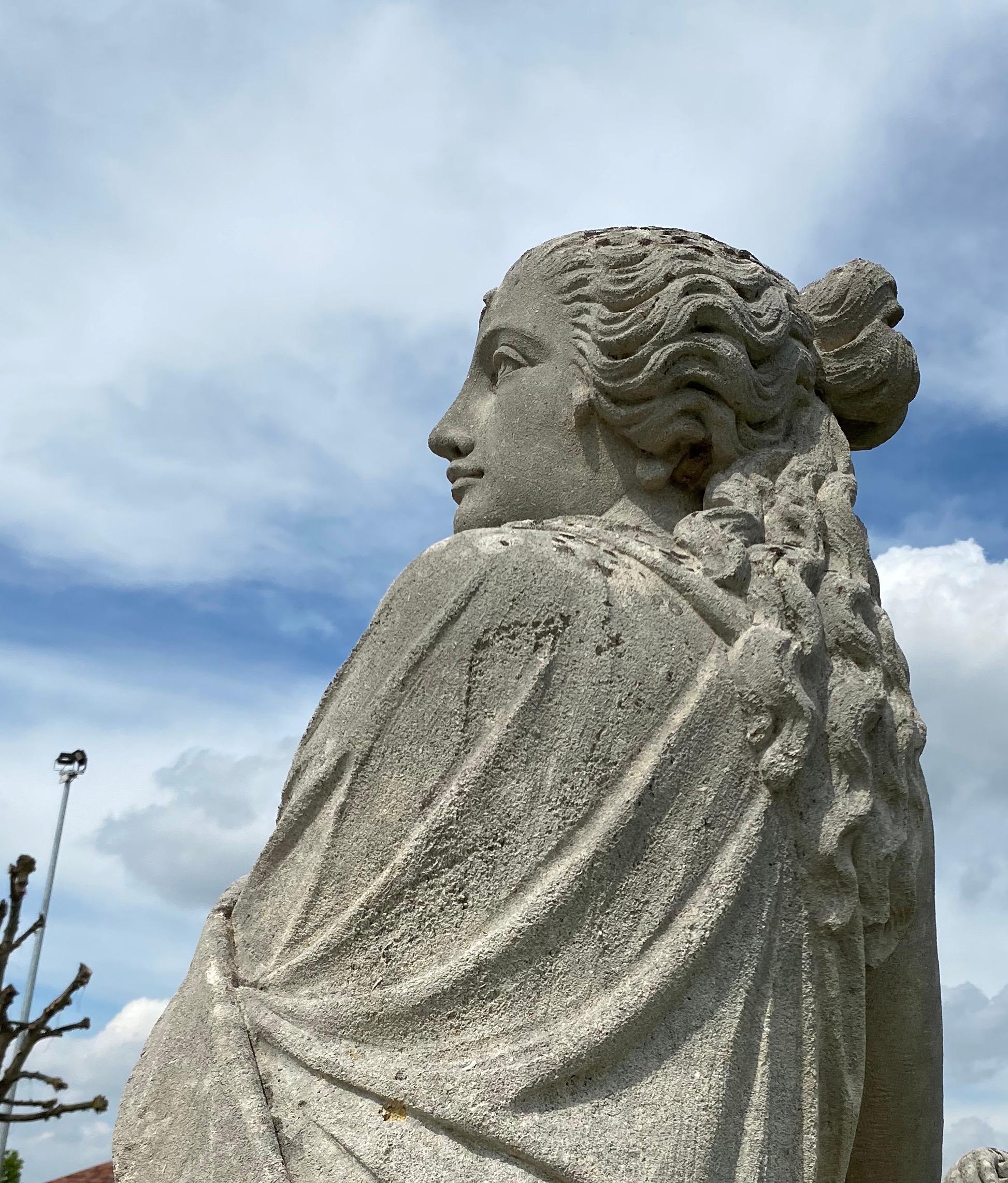 Italian Stone Garden Statues Representing the Four Seasons 2