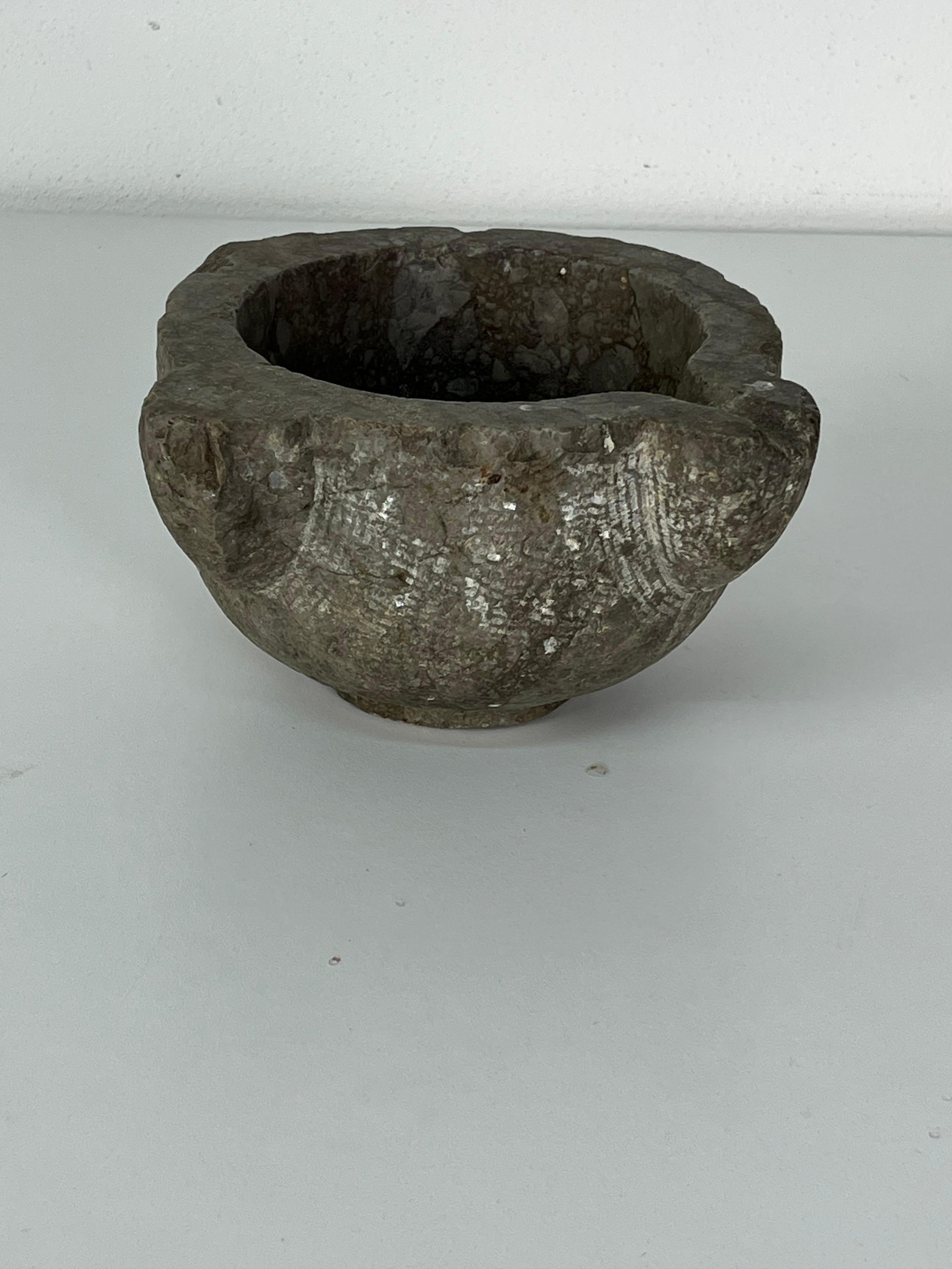 Italian Stone Mortar, 1930s For Sale 4