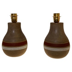 Italian Stoneware Lamps by Bruno Gambone, 1970s