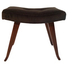 Italian Stool in wood and fabric, Firenze, Italia 1940
