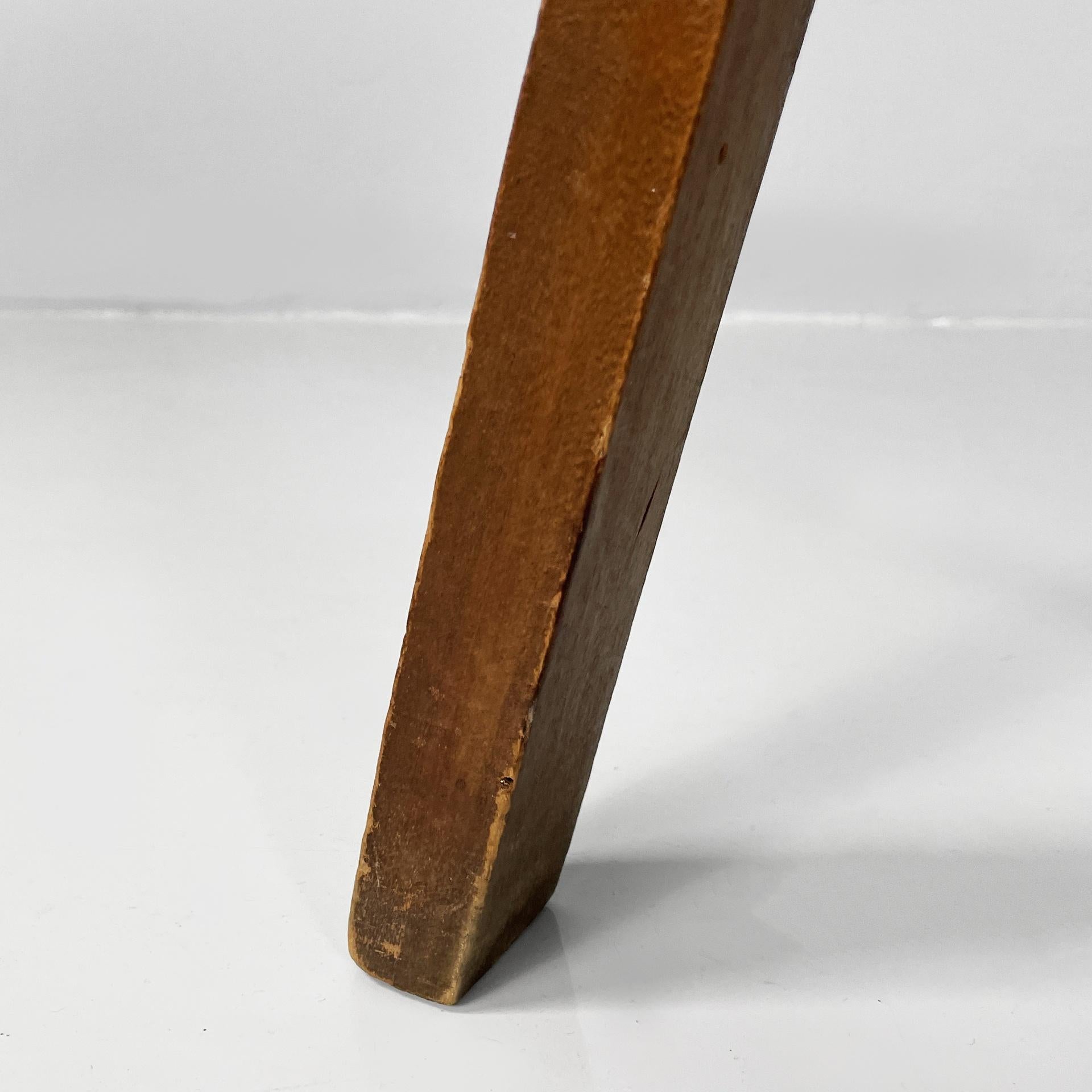 Italian stool with carved decorations in wood, 1970s in vendita 11