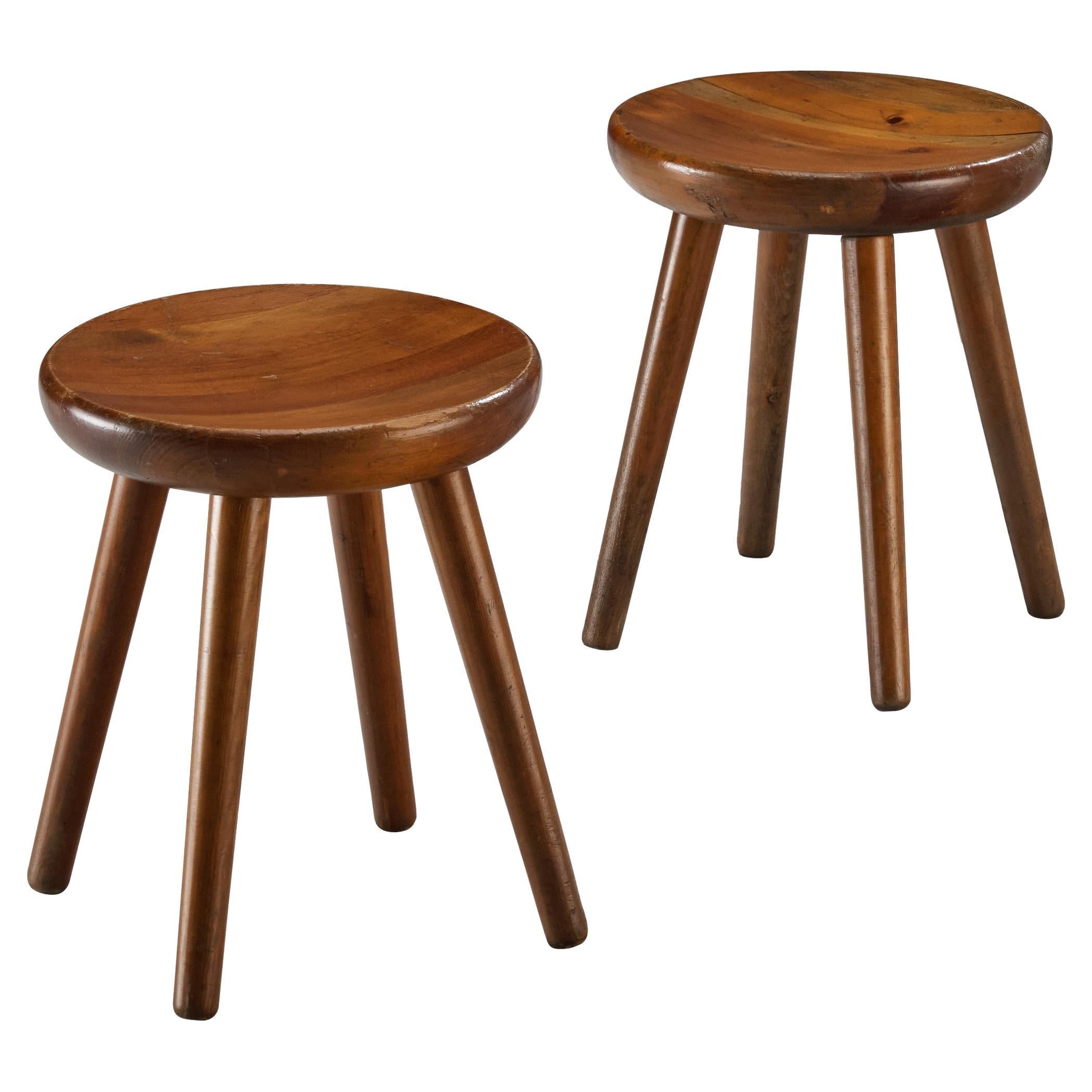Italian Stools or Side Tables in Solid Pine