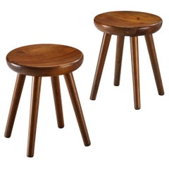 Italian Stools or Side Tables in Solid Pine