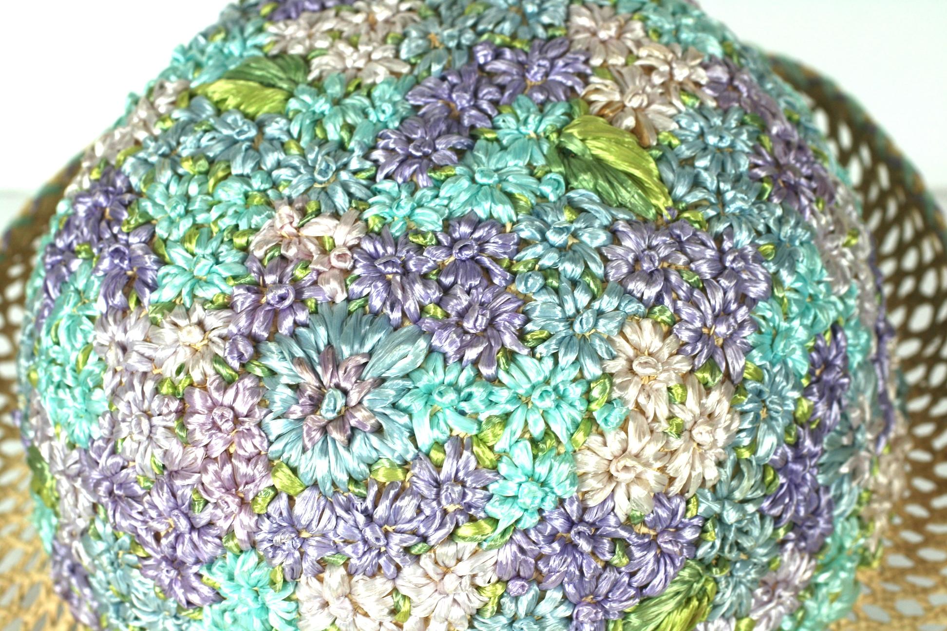 hat made of flowers