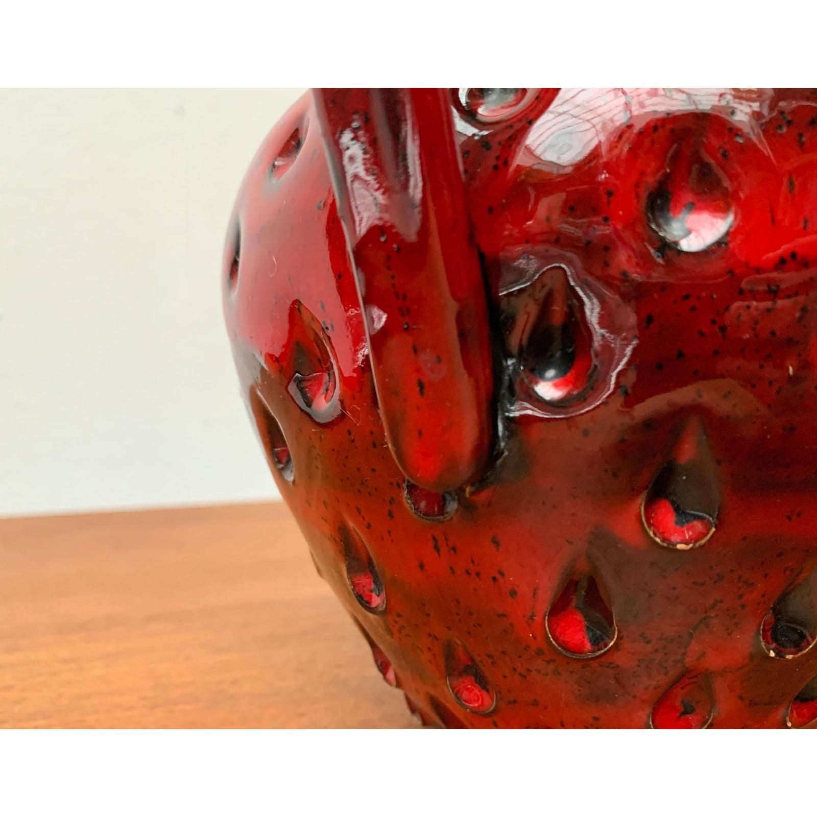 Vaso italiano in ceramica a forma di fragola di Fratelli Fanciullacci per Bitossi, anni '60 in vendita 3