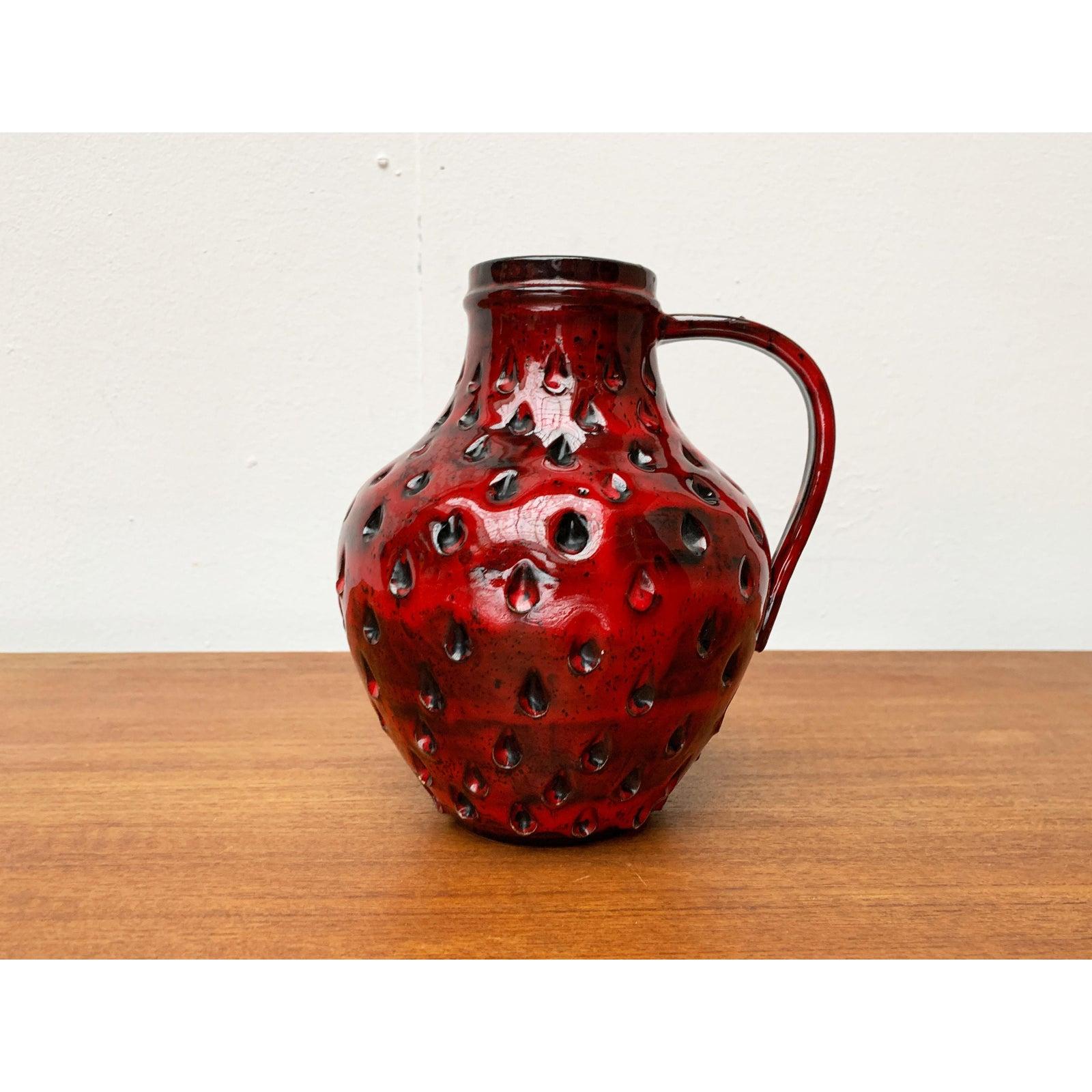XX secolo Vaso italiano in ceramica a forma di fragola di Fratelli Fanciullacci per Bitossi, anni '60 in vendita
