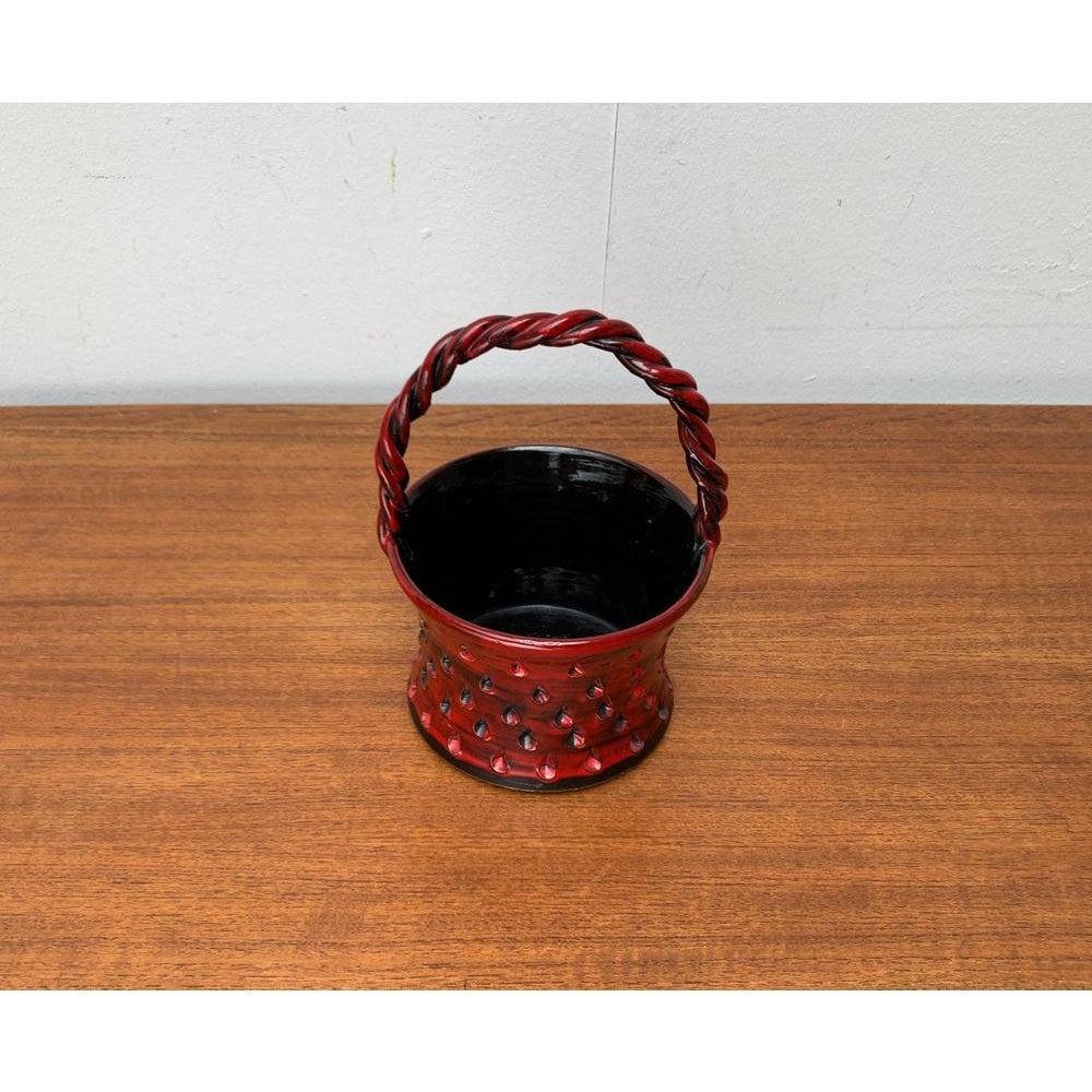 Vaso in ceramica fragola italiana di Fratelli Fantullacci per Bitossi, anni '60 in vendita 5