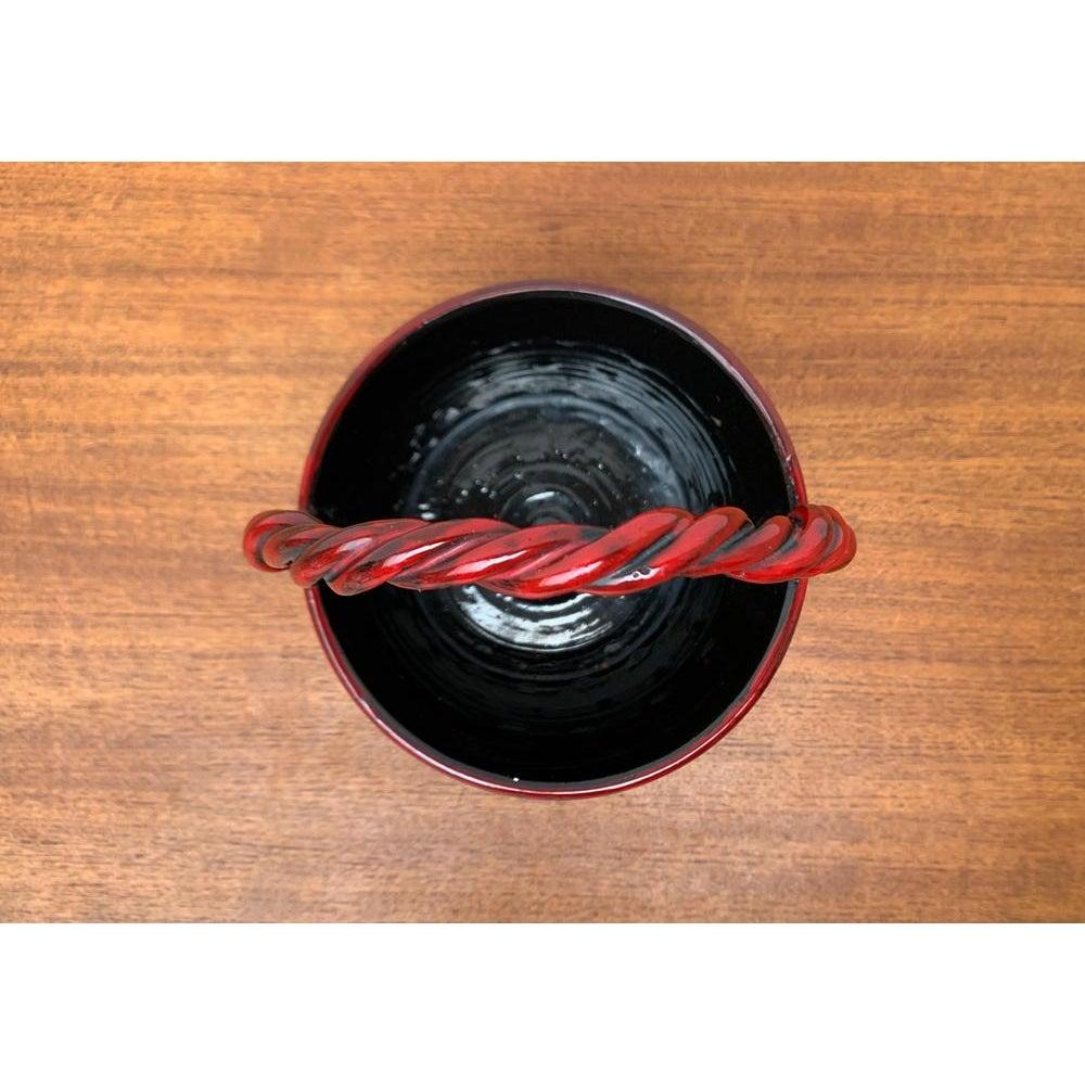 Italiano Vaso in ceramica fragola italiana di Fratelli Fantullacci per Bitossi, anni '60 in vendita