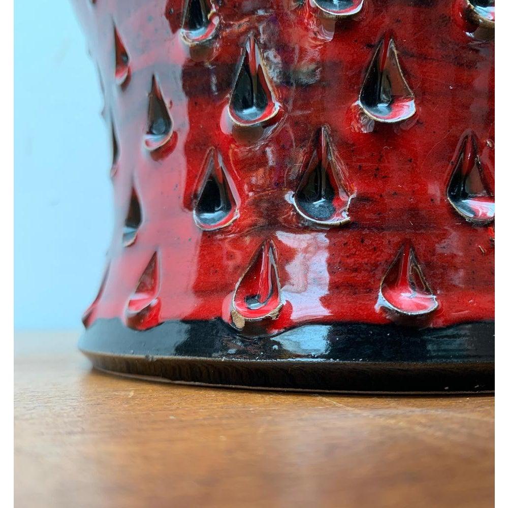Vaso in ceramica fragola italiana di Fratelli Fantullacci per Bitossi, anni '60 In condizioni ottime in vendita a Hamburg, DE