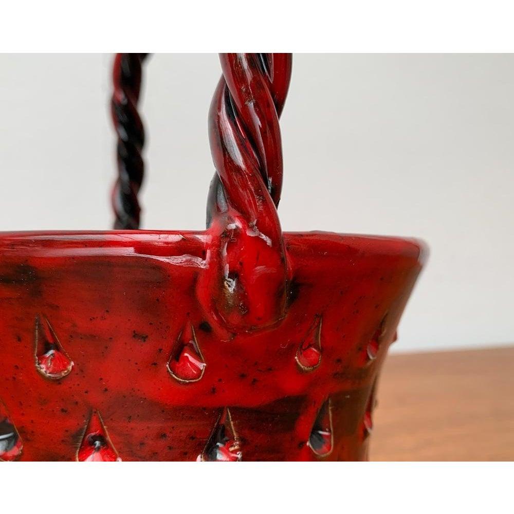 Ceramica Vaso in ceramica fragola italiana di Fratelli Fantullacci per Bitossi, anni '60 in vendita