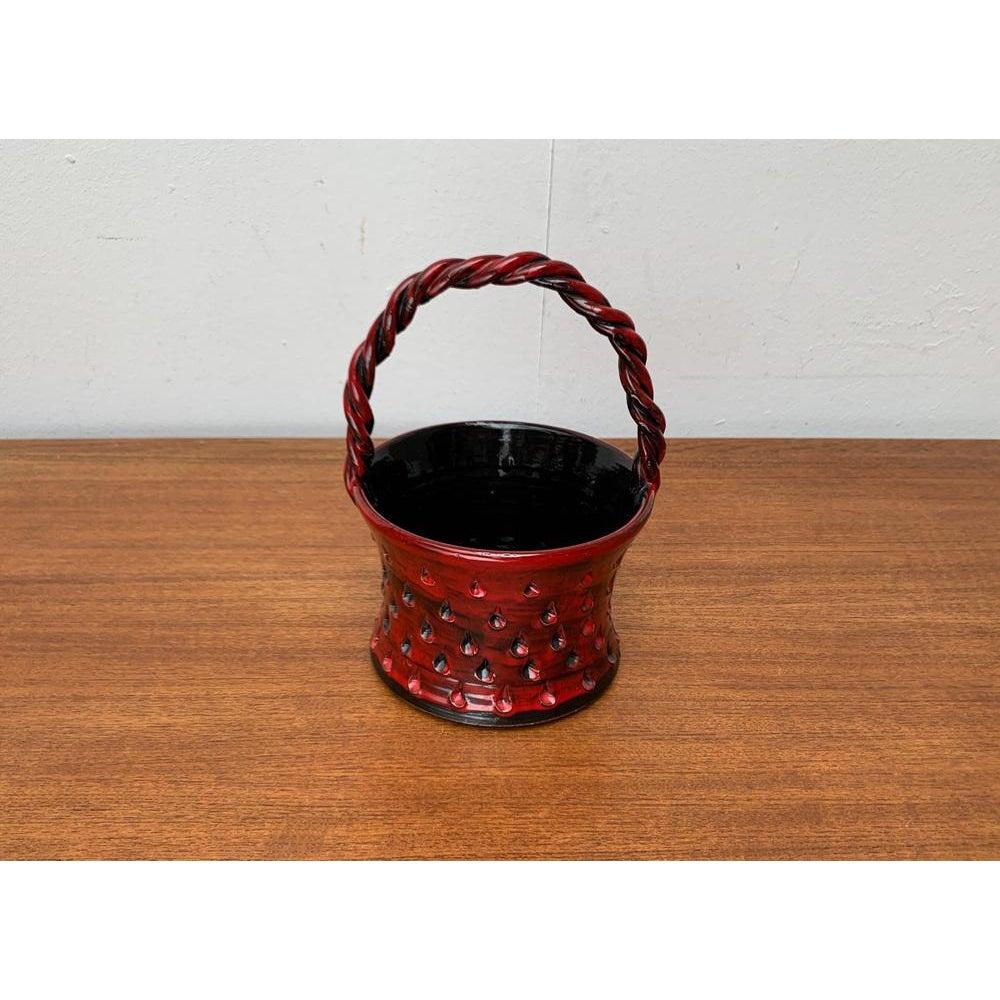 Vaso in ceramica fragola italiana di Fratelli Fantullacci per Bitossi, anni '60 in vendita 2