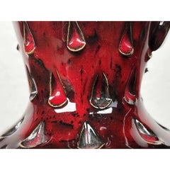 Italian Strawberry Studio Pottery Carafe Vase by Fratelli Fantullacci, 1960s