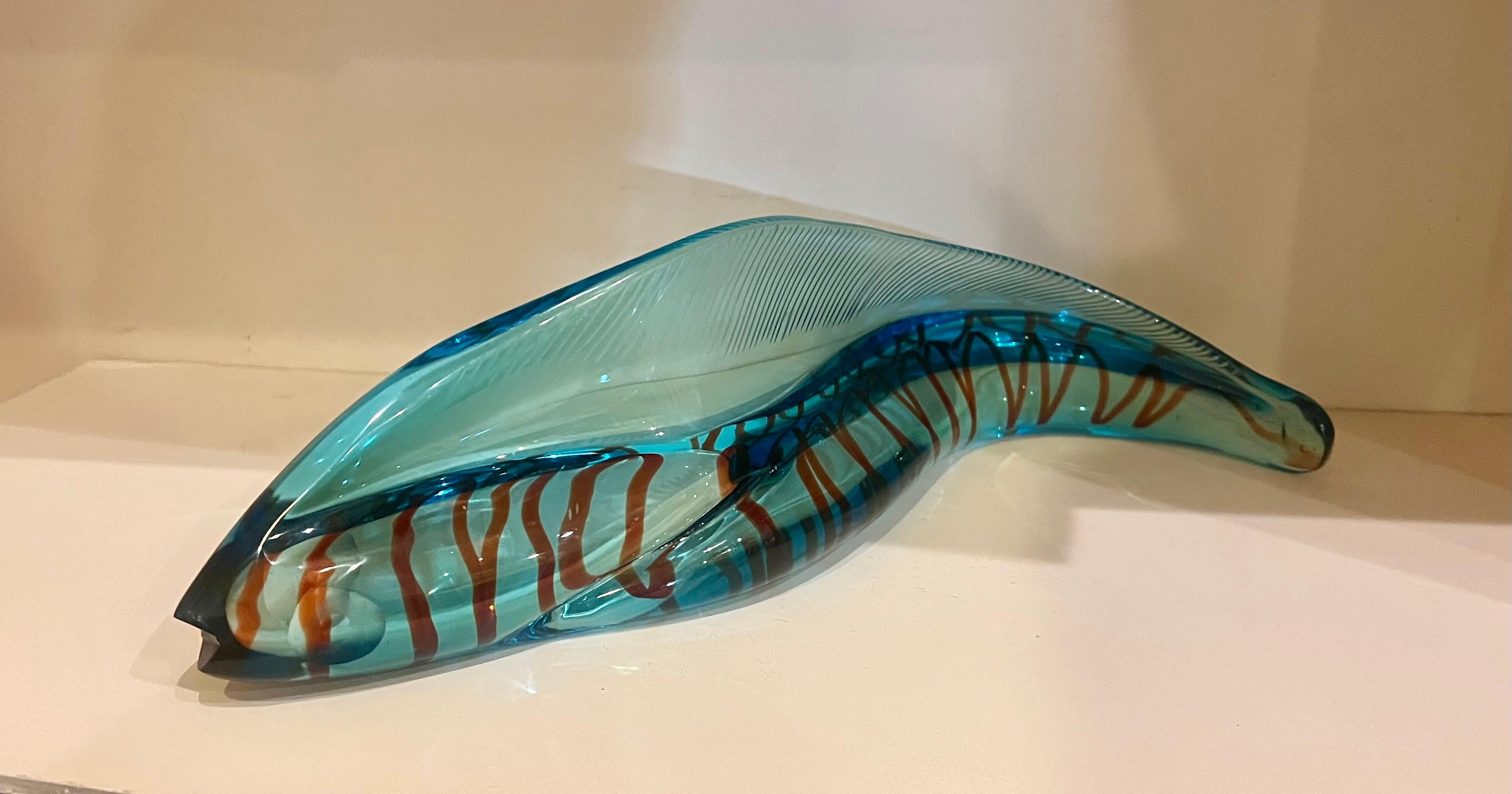 20th Century Italian striking Murano Anguilla Fish Glass Sculpture