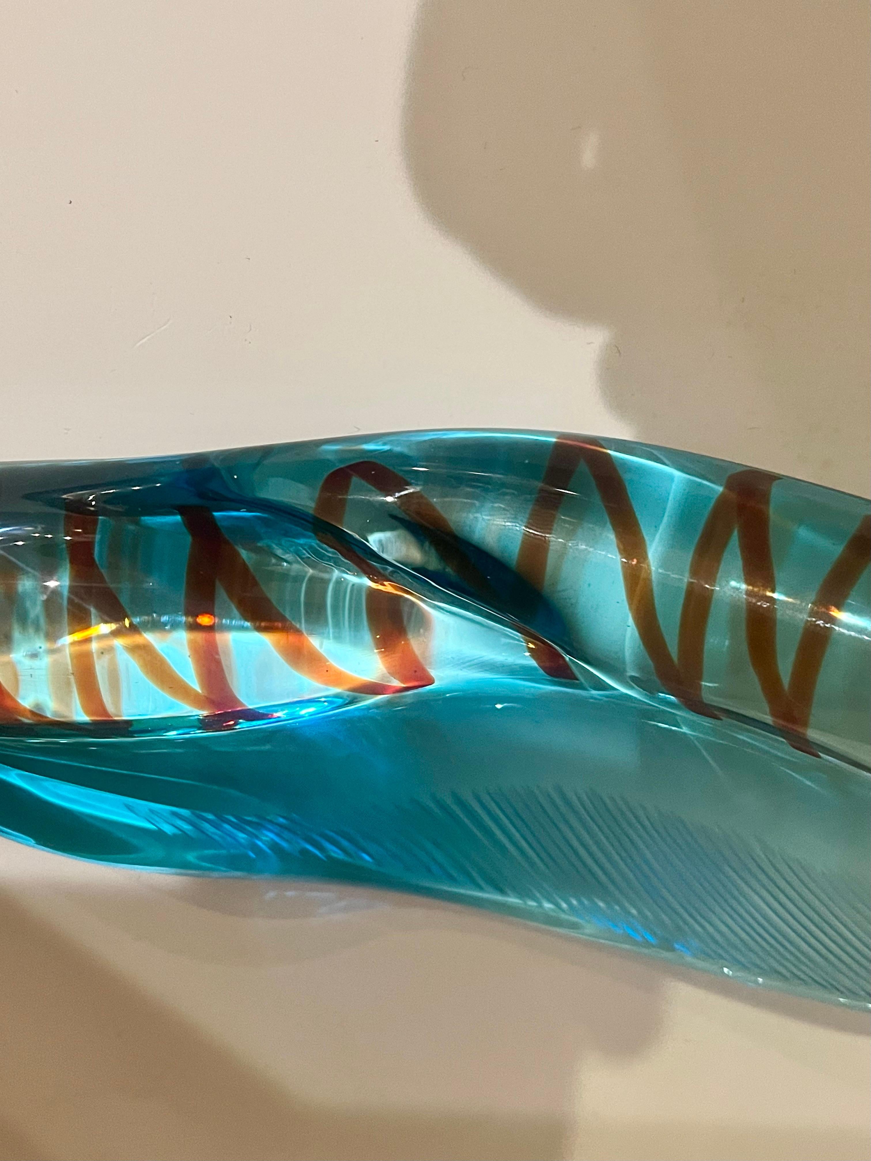 Italian striking Murano Anguilla Fish Glass Sculpture 1