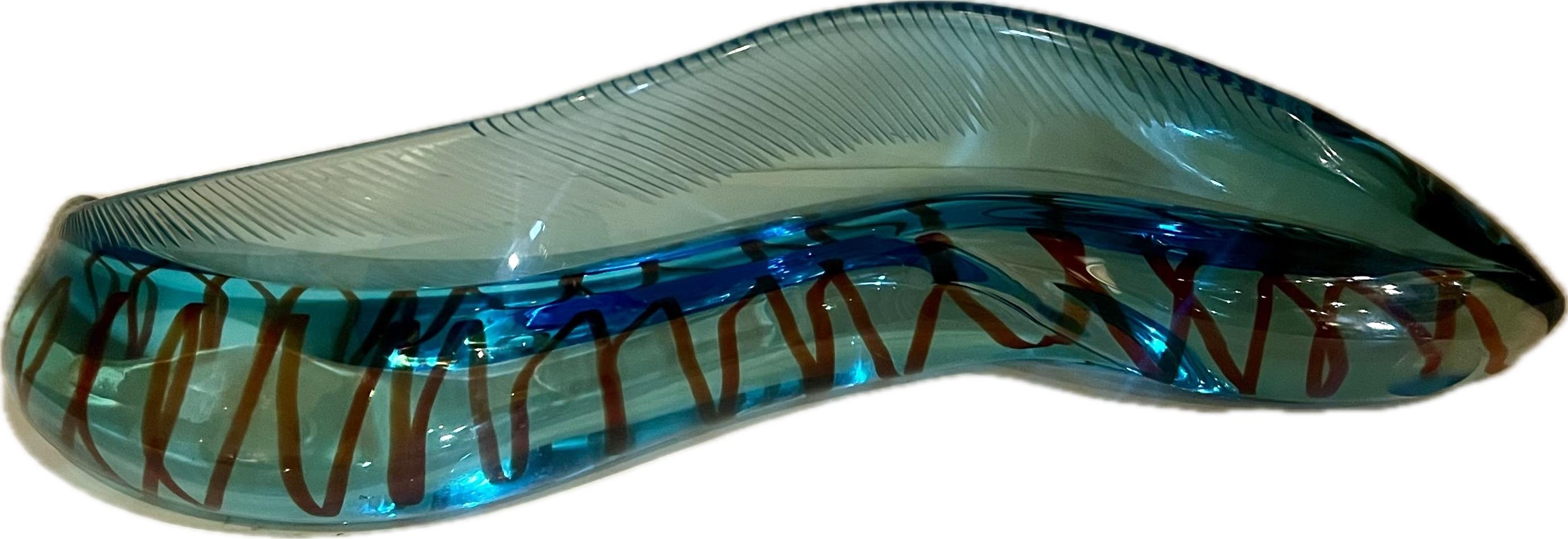 Italian striking Murano Anguilla Fish Glass Sculpture 2