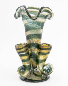 Italian Striped Art Glass Epergne