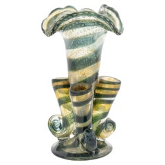 Italian Striped Art Glass Epergne