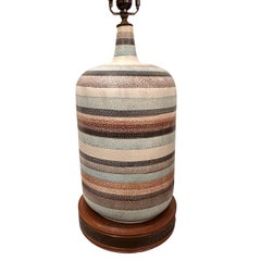 Italian Striped Midcentury Lamp