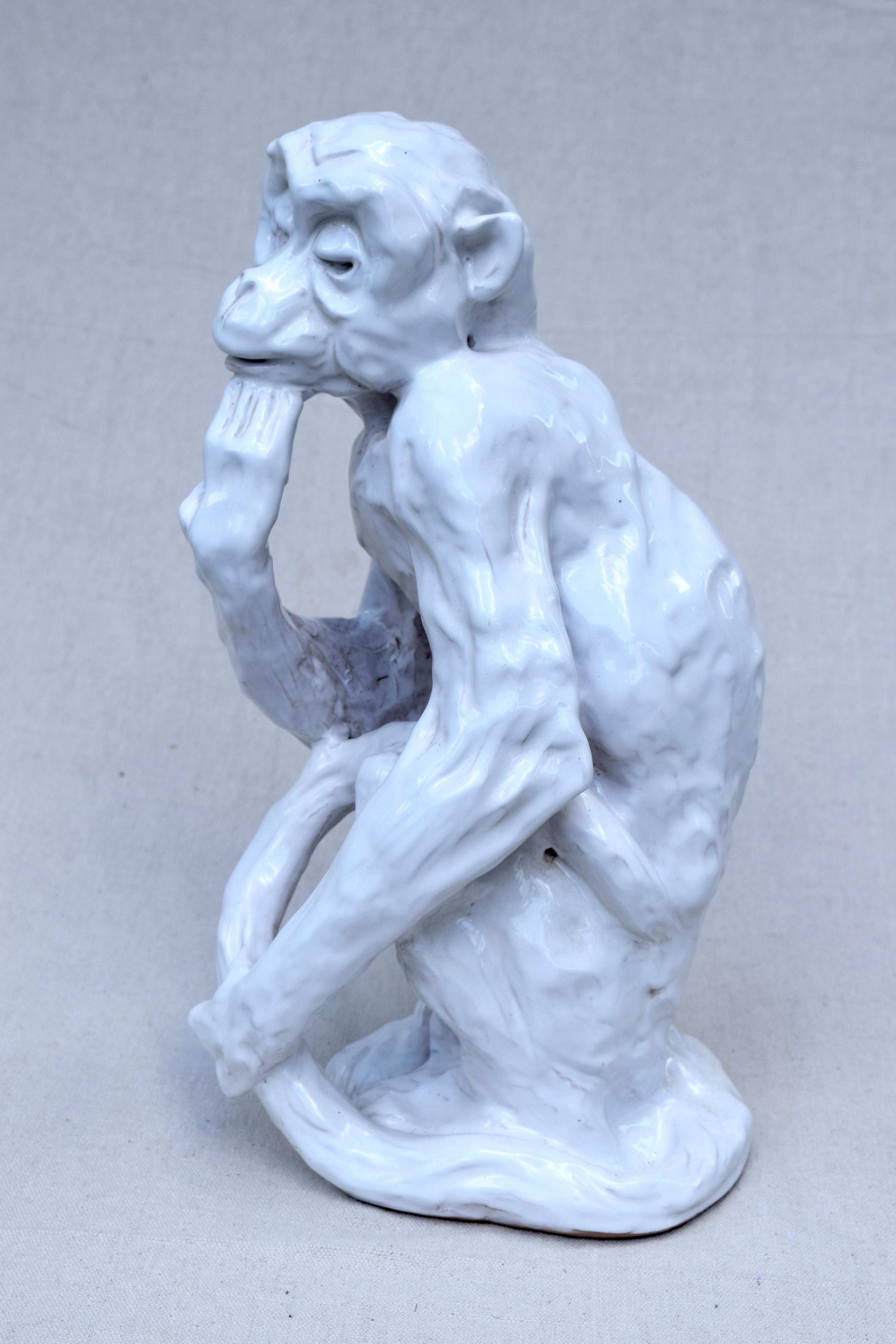 Italian Studio Pottery Monkey Sculpture, Hollywood Regency, Mid-Century Modern 2