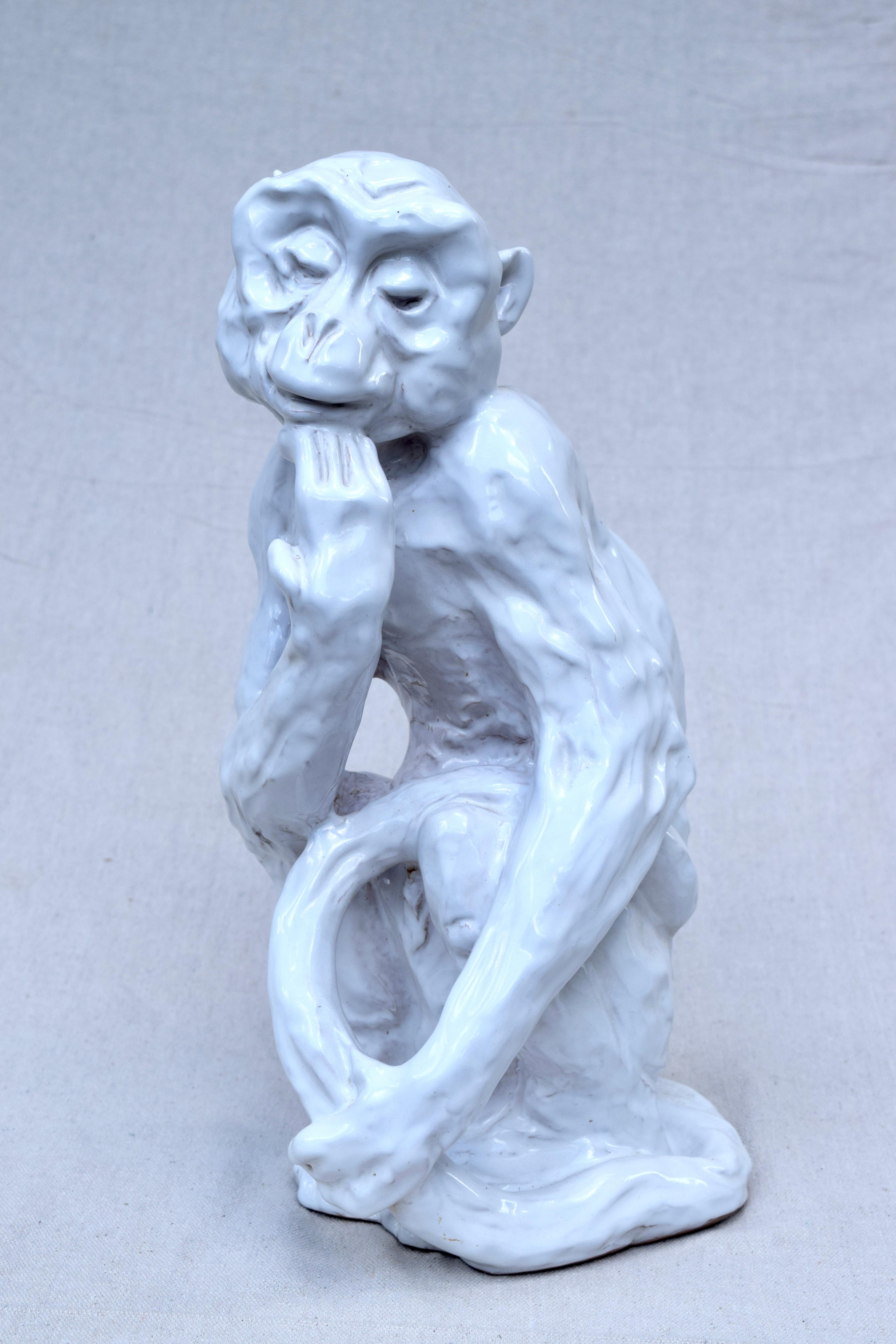 Italian Studio Pottery Monkey Sculpture, Hollywood Regency, Mid-Century Modern 5