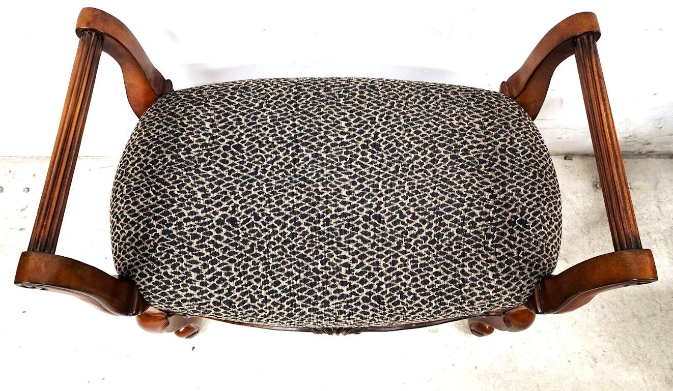 For FULL item description click on CONTINUE READING at the bottom of this page.

Offering One Of Our Recent Palm Beach Estate Fine Furniture Acquisitions Of An 
Italian Venetian Style Bench with Leopard Fabric

Approximate Measurements in