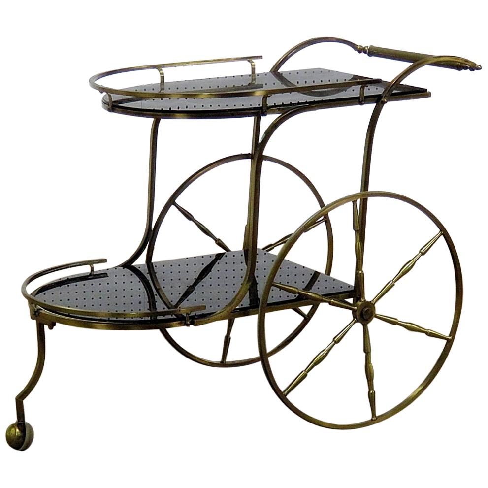 Italian Style Brass Bar Cart