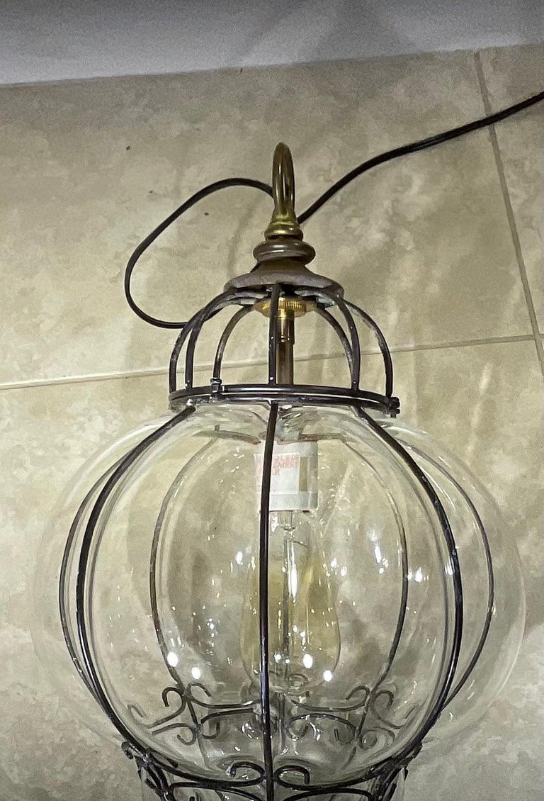 Italian Style Bubble Glass Chandelier For Sale at 1stDibs