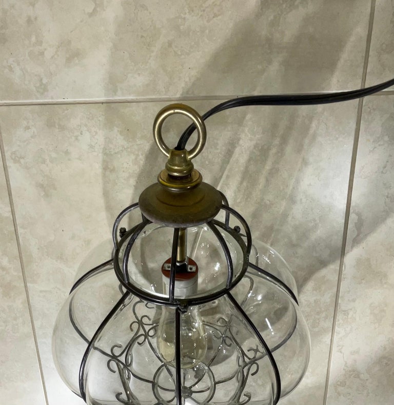 Italian Style Bubble Glass Chandelier For Sale at 1stDibs