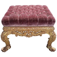 Italian Style Carved Giltwood Bench