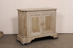 Italian-Style Carved Wood Credenza Cabinet w/Custom Finish