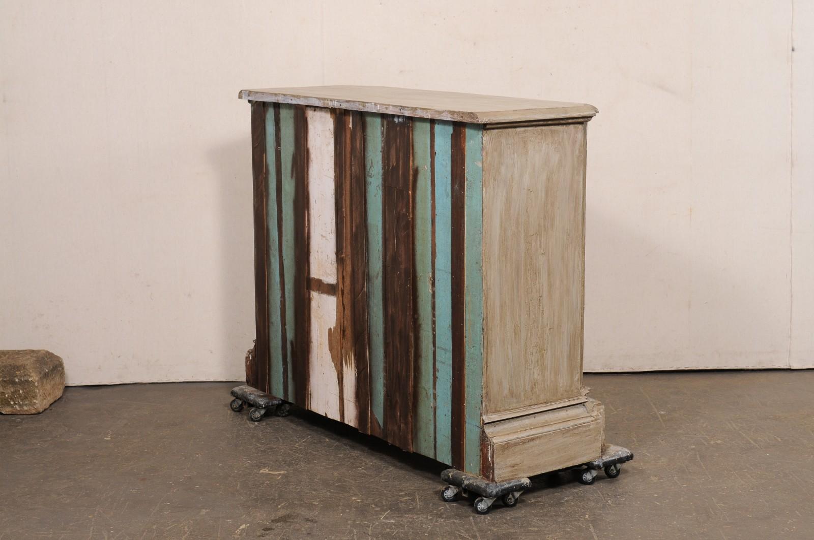 Italian-Style Carved Wood Credenza Cabinet w/Custom Finish For Sale 2