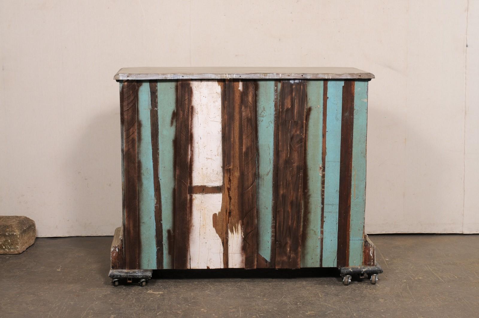 Italian-Style Carved Wood Credenza Cabinet w/Custom Finish For Sale 3