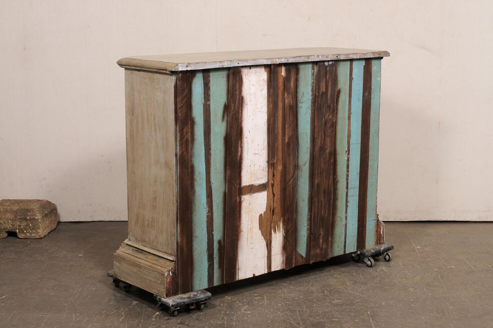 Italian-Style Carved Wood Credenza Cabinet w/Custom Finish For Sale 4