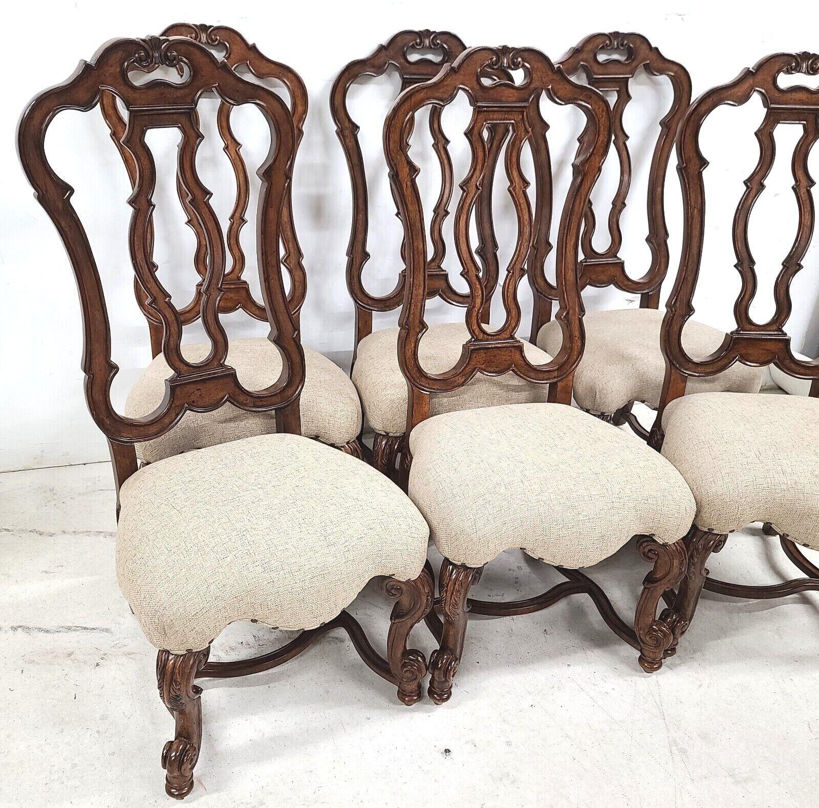 Offering one of our recent palm beach estate fine furniture acquisitions of a
Set of (6) Italian-style Dining Chairs by Universal Furniture.

Approximate measurements in inches
47.5
