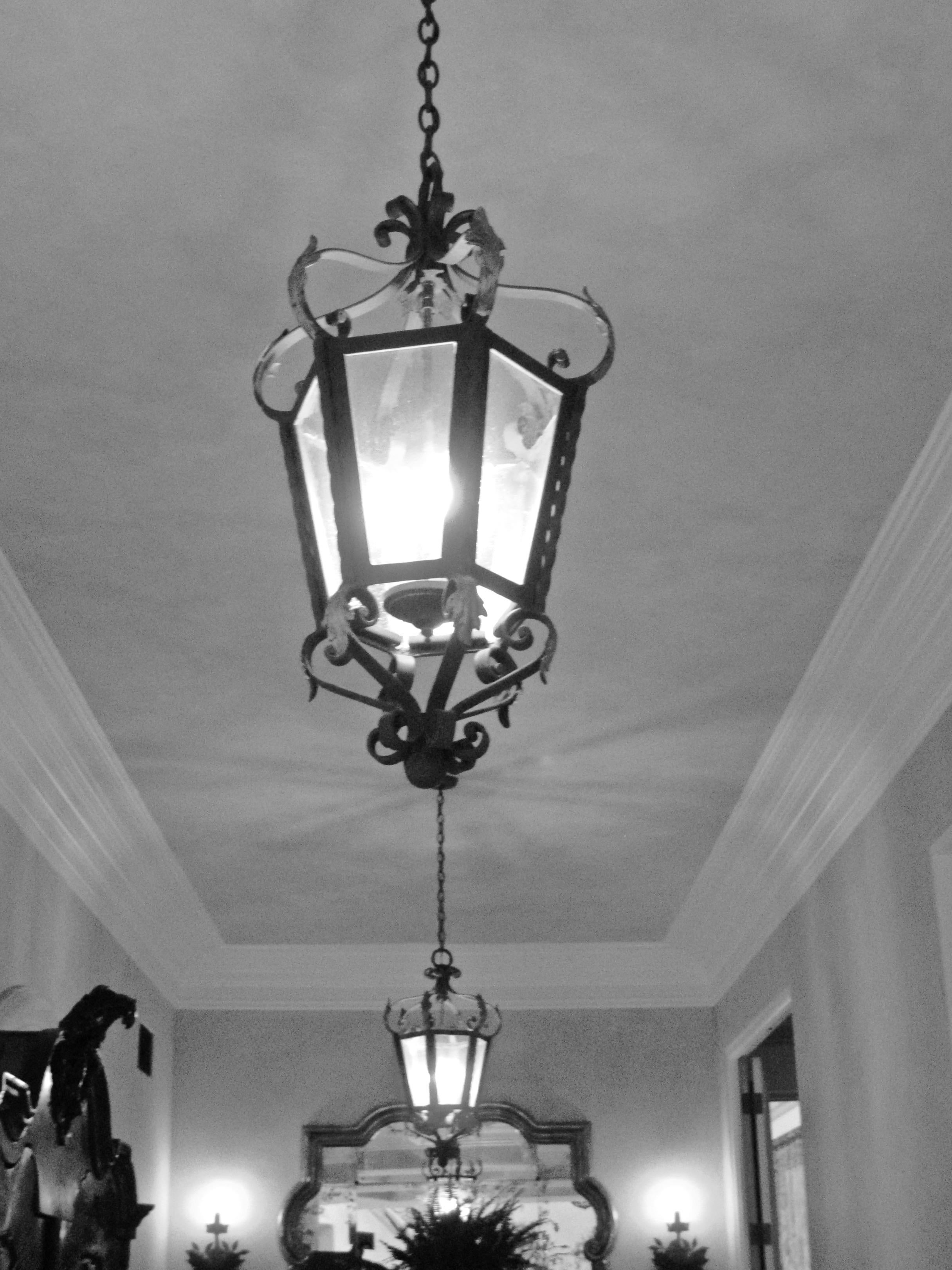 American Italian Style Exterior Heavy Iron Lantern