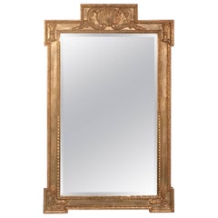 Italian Style Giltwood Mirror with Scallop Shell