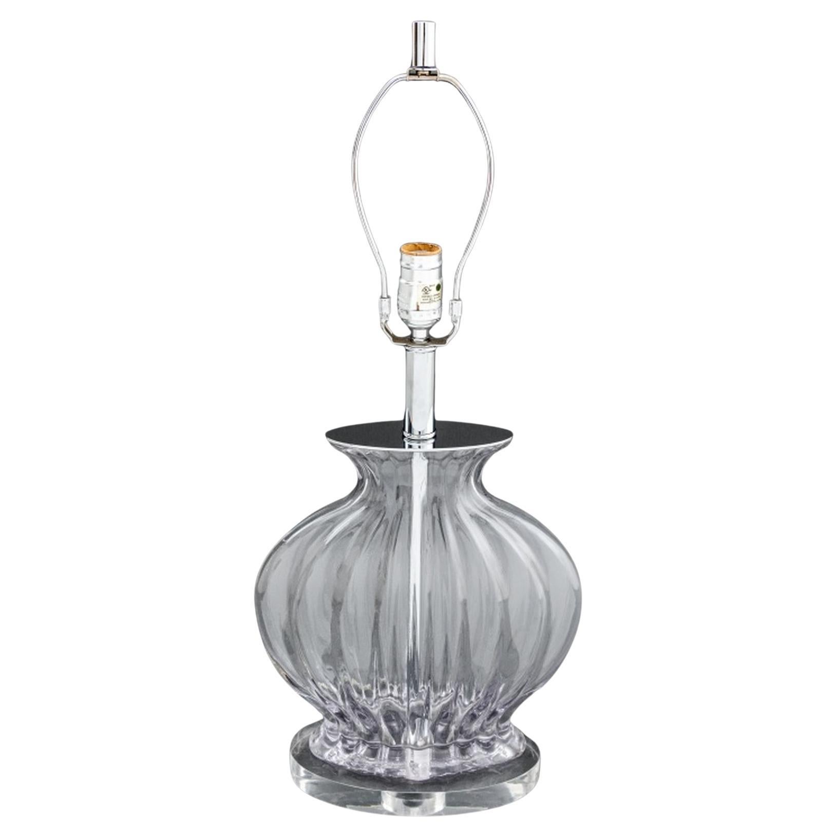 Glas-Tischlampe im italienischen Stil