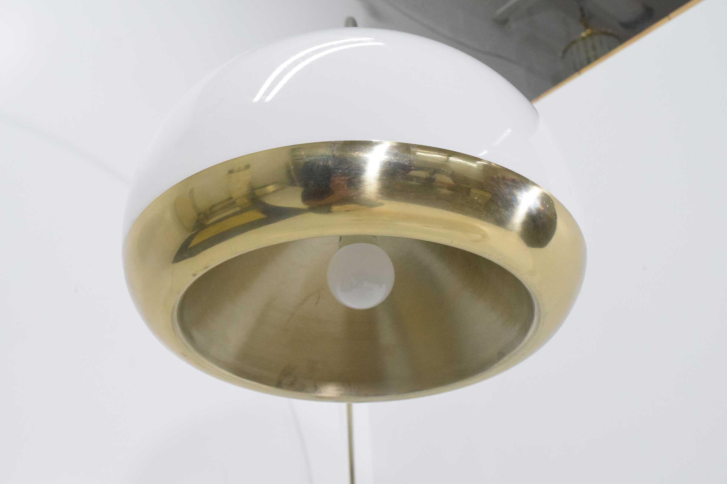 Mid-Century Modern Italian Style Marble Base Arc Floor Lamp by Laurel Lamp Co.