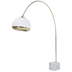 Italian Style Marble Base Arc Floor Lamp by Laurel Lamp Co. 