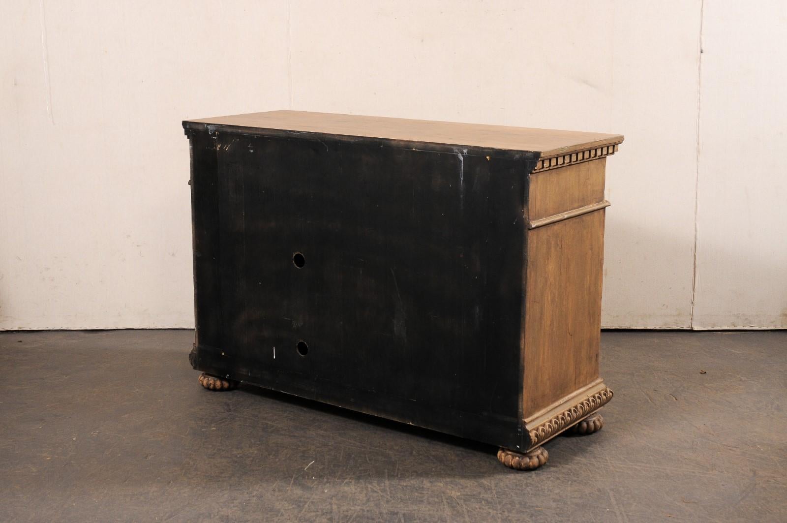 Italienischen Stil, schön geschnitzt-Holz-Buffet Schrank w / große Garnituren, 5 ft Breite 1