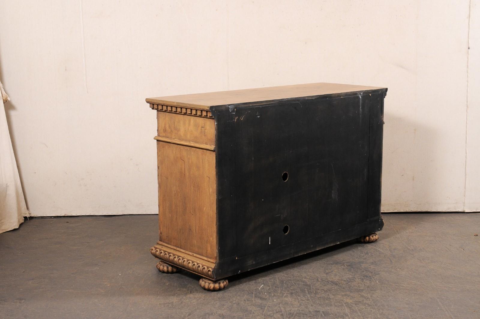 Italienischen Stil, schön geschnitzt-Holz-Buffet Schrank w / große Garnituren, 5 ft Breite 3