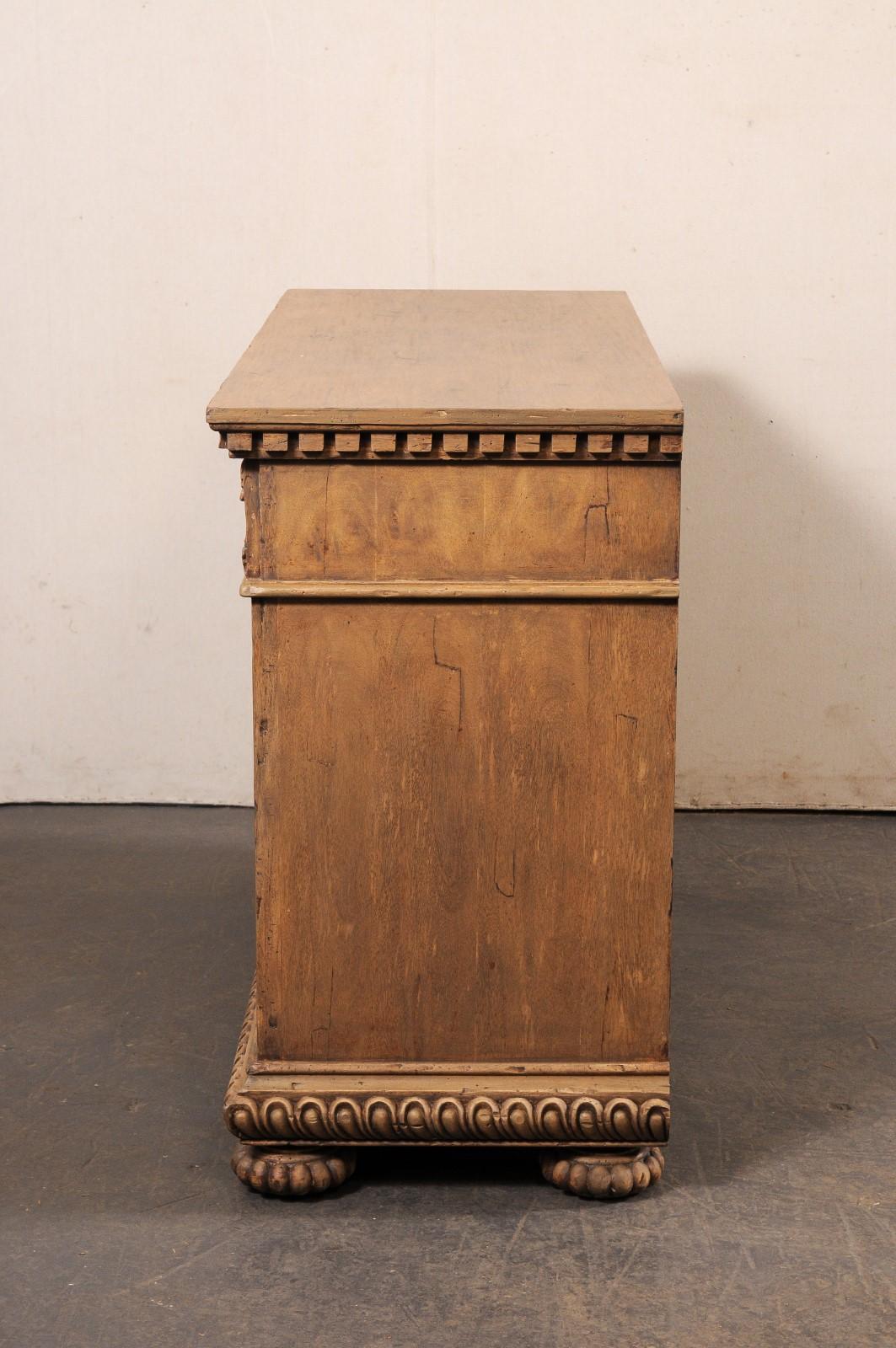 Italienischen Stil, schön geschnitzt-Holz-Buffet Schrank w / große Garnituren, 5 ft Breite 4