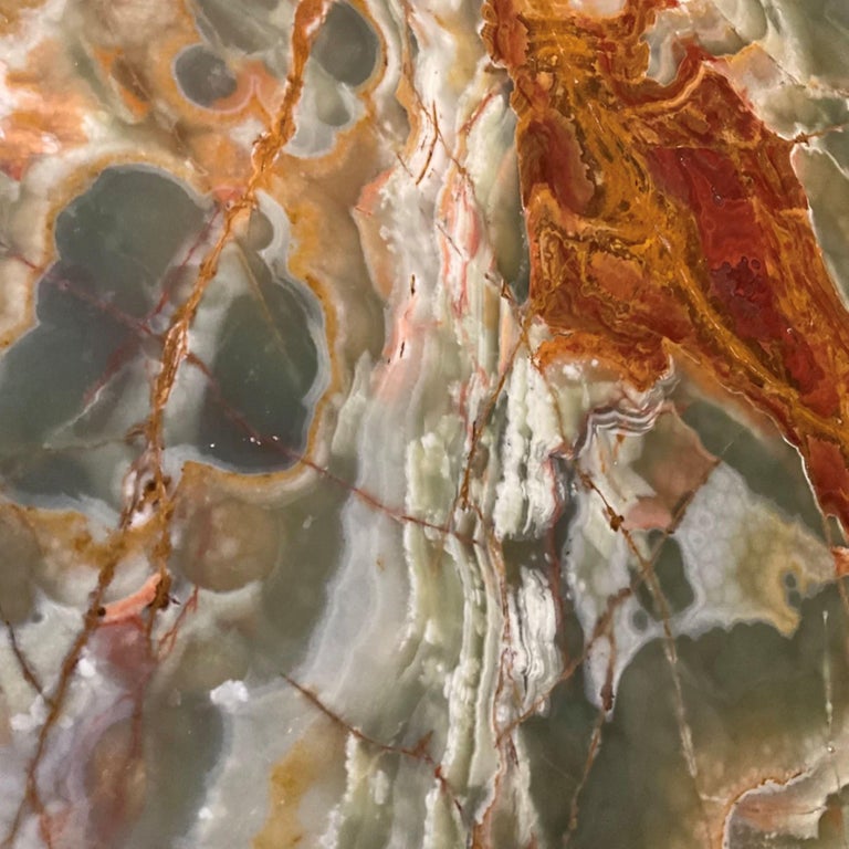 Italian Style Onyx Marble Pedestal Column For Sale at 1stDibs