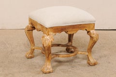 Italian-Style Ottoman with Paw and Ball Feet