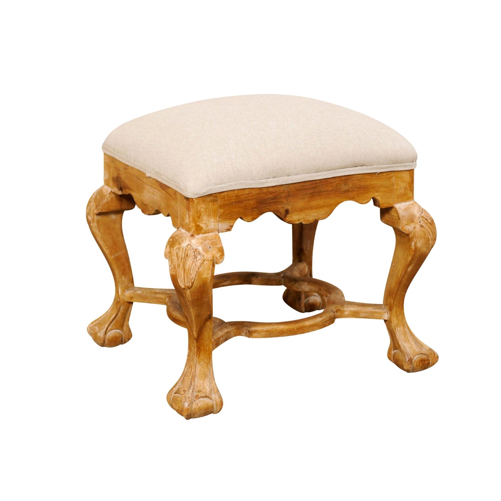 Italian-Style Ottoman with Paw and Ball Feet
